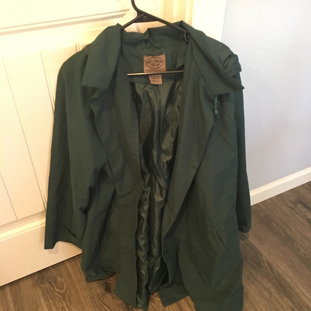 Green Raincoat w/ hood