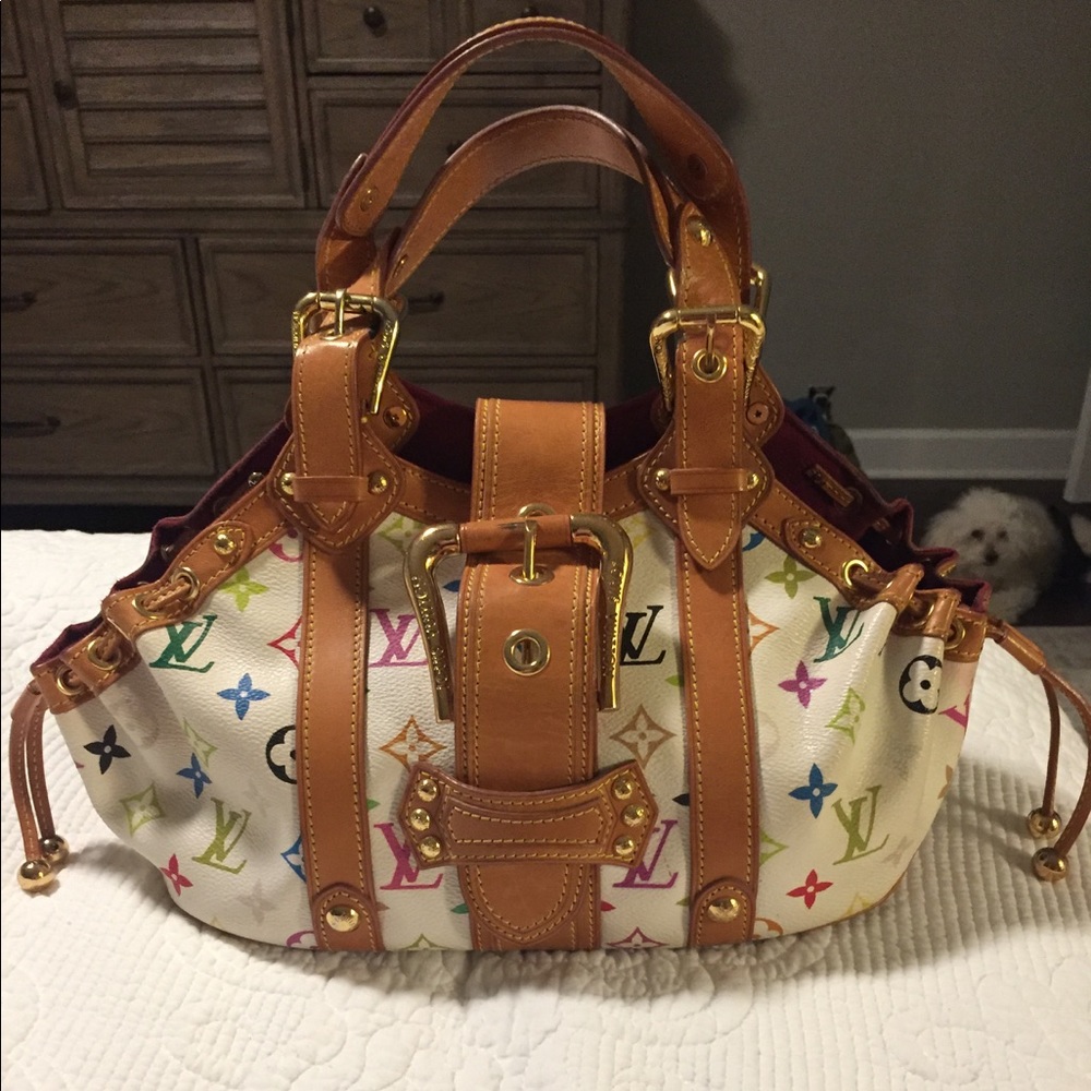 Rare Multi-colored  Louis Vuitton Theda handbag