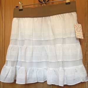 Free People White Mini Skirt