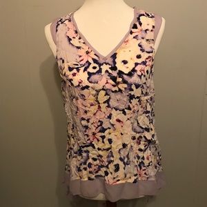 Simply Vera by Vera Wang floral crinkle top