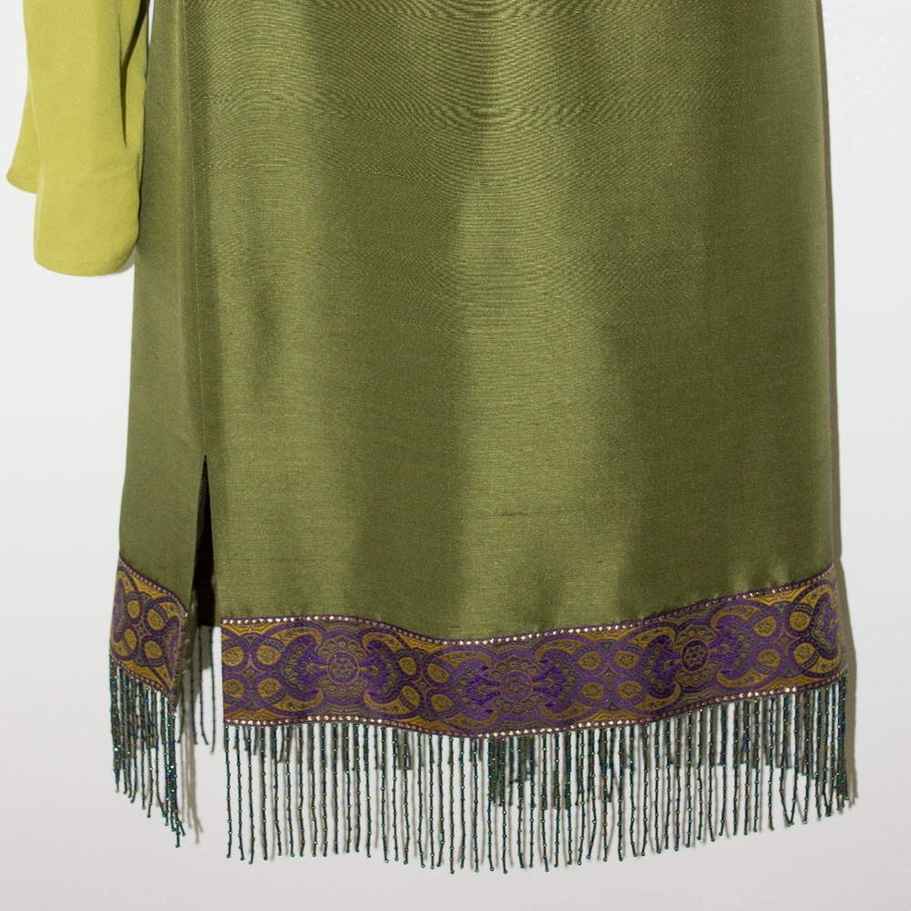 NWT 100% silk INC skirt with beading