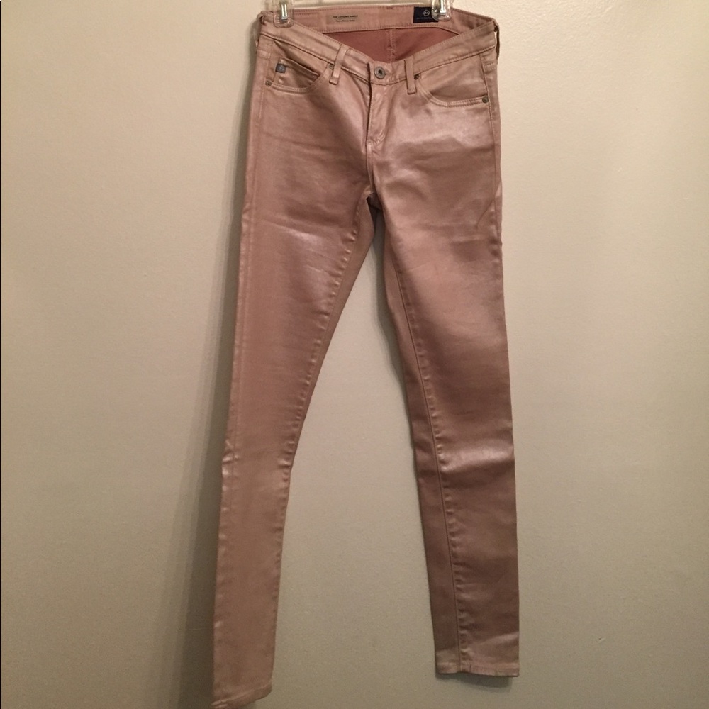 AG Rose Colored Wax Coated Jean