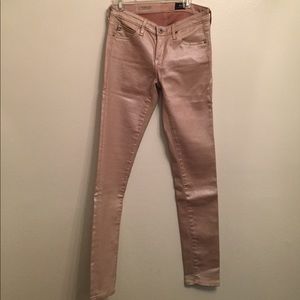 AG Rose Colored Wax Coated Jean