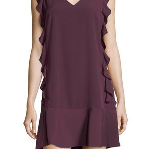 NWT. CeCe Harper Ruffled Drop Waist Dress. Size 0.