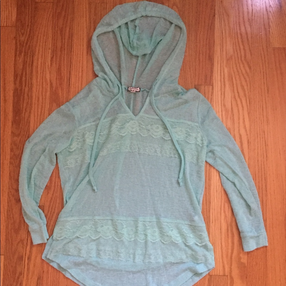Aqua Blue Fashionable Hoodie