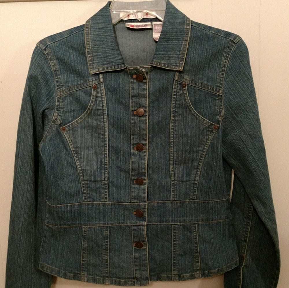 Jean jacket size medium 6, 7, 8, 9, 10 dark wash