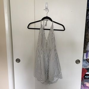 Stripped Halter Romper