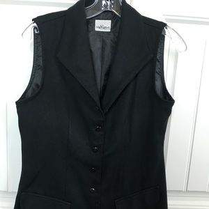 Black business suit vest