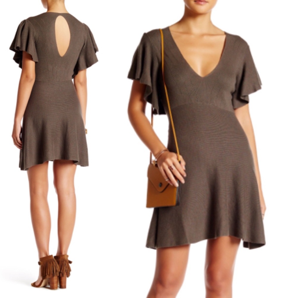 FREE PEOPLE 👭Jodi Sweater Dress Dk Grey S - Picture 1 of 6