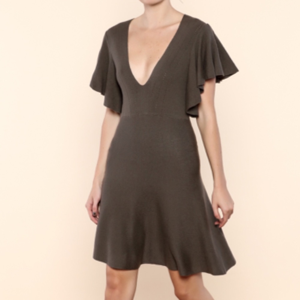 FREE PEOPLE 👭Jodi Sweater Dress Dk Grey S - Picture 2 of 6