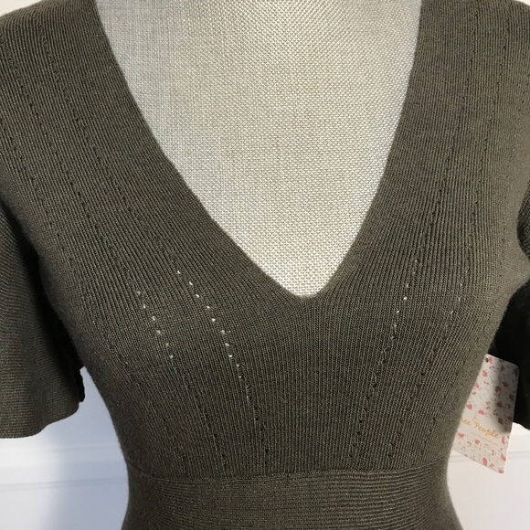 FREE PEOPLE 👭Jodi Sweater Dress Dk Grey S - Picture 5 of 6