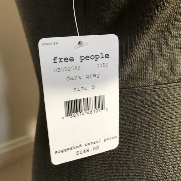 FREE PEOPLE 👭Jodi Sweater Dress Dk Grey S - Picture 6 of 6