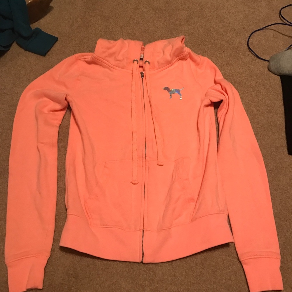 Slightly worn zip up from pink