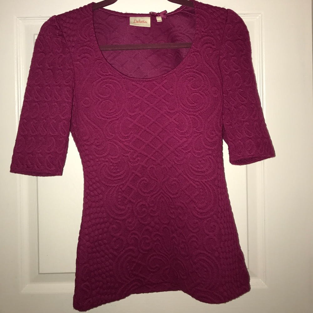 Wine colored anthro top! 4