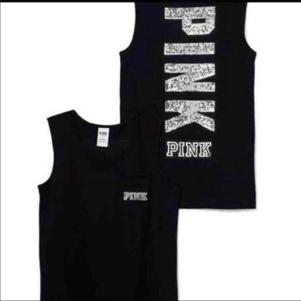 PINK bling Tank top NEW campus fit