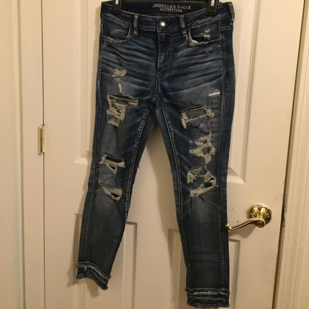 American Eagle Super Destroyed Jeans