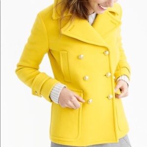 Yellow J.Crew Majesty Pea Coat