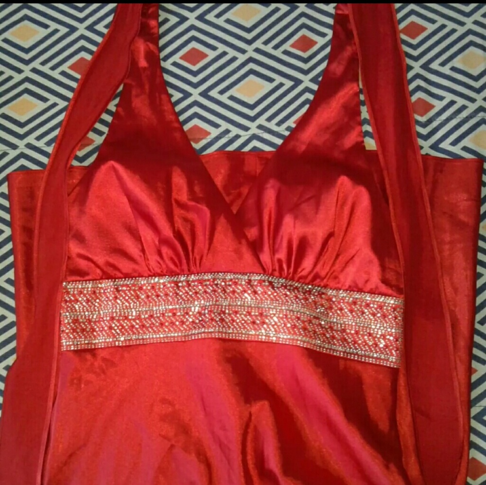 Hot Red Evening Dress