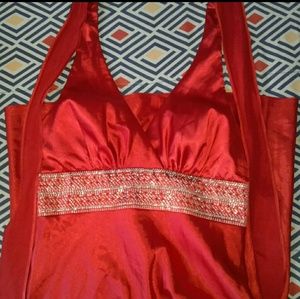 Hot Red Evening Dress