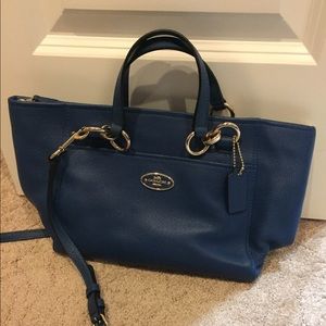 Coach royal blue leather purse
