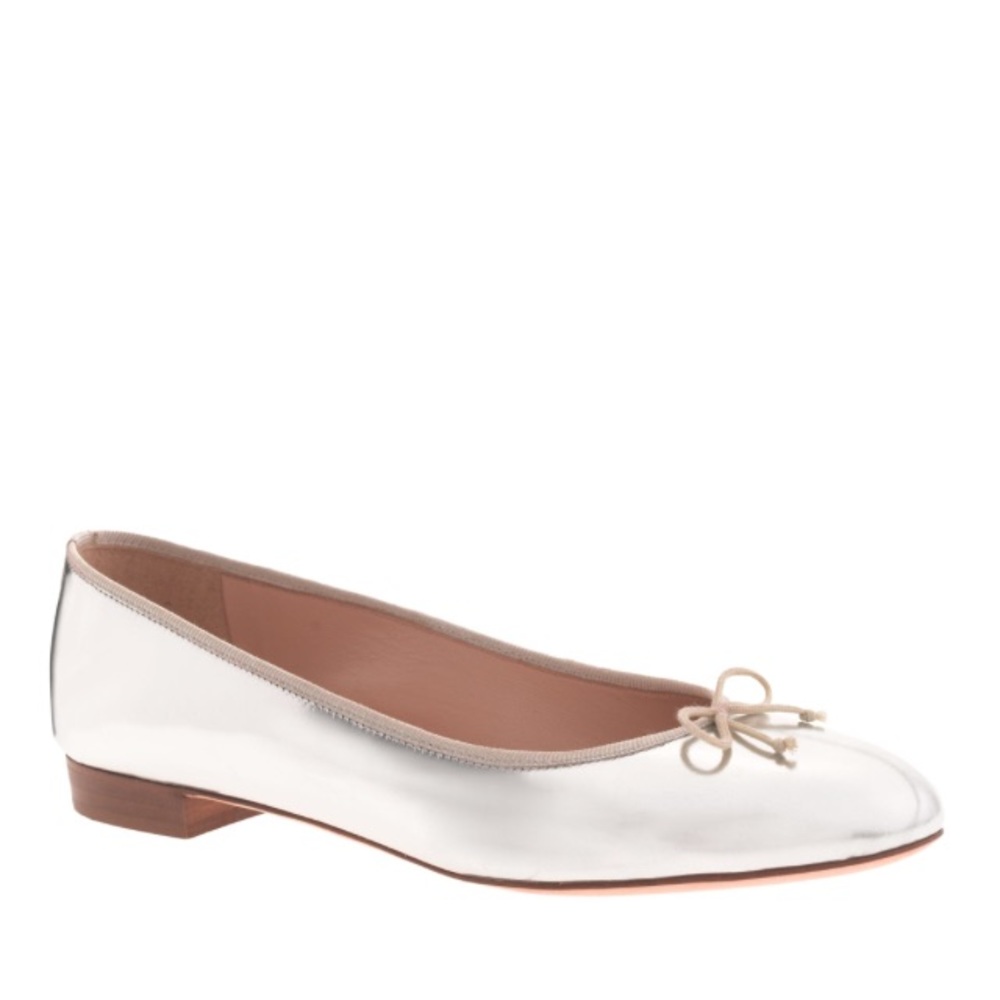 Jcrew Kiki mirror metallic flats - size 6