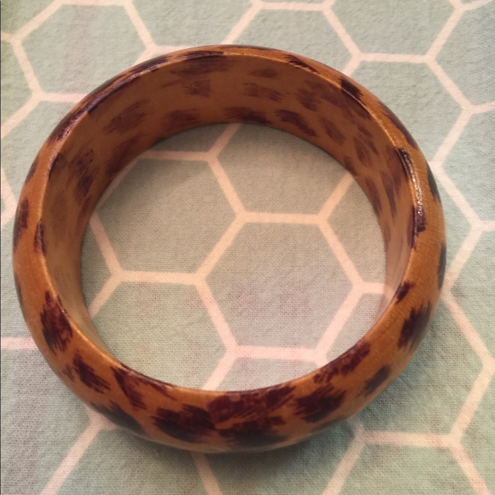 Animal Print Wooden Bangle