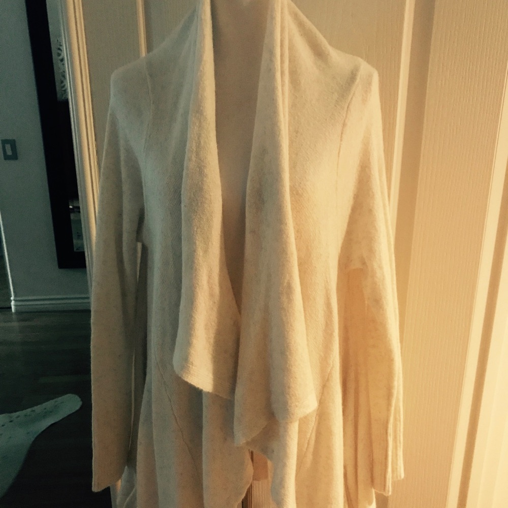 Free People hi lo sweater cream color!