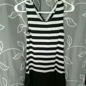 Crossed Back-Stripe Dress