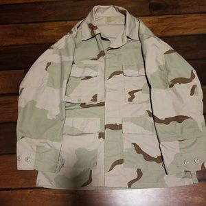 Desert Camo Fatigues Jacket Shirt Medium Regular