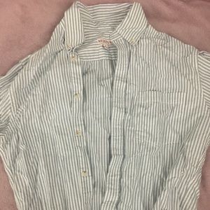 Striped 3/4 Collard Shirt