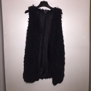 long shaggy vest