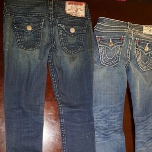 2 pair of true religion jeans, $40