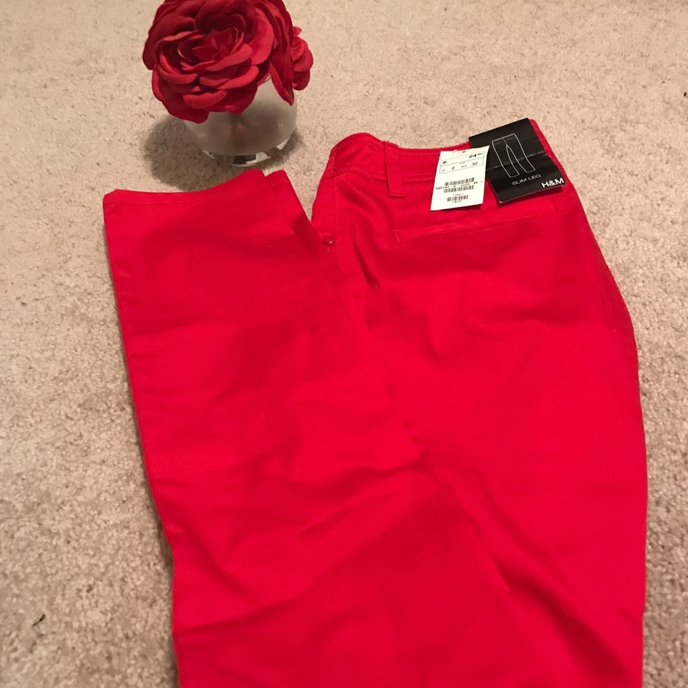 H&M Skinny Red Jeans