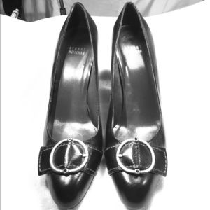 Stewart Weitzman Classic Leather black pumps