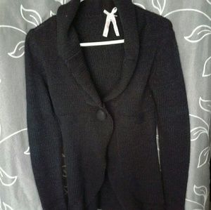 Black Quilted Sweater