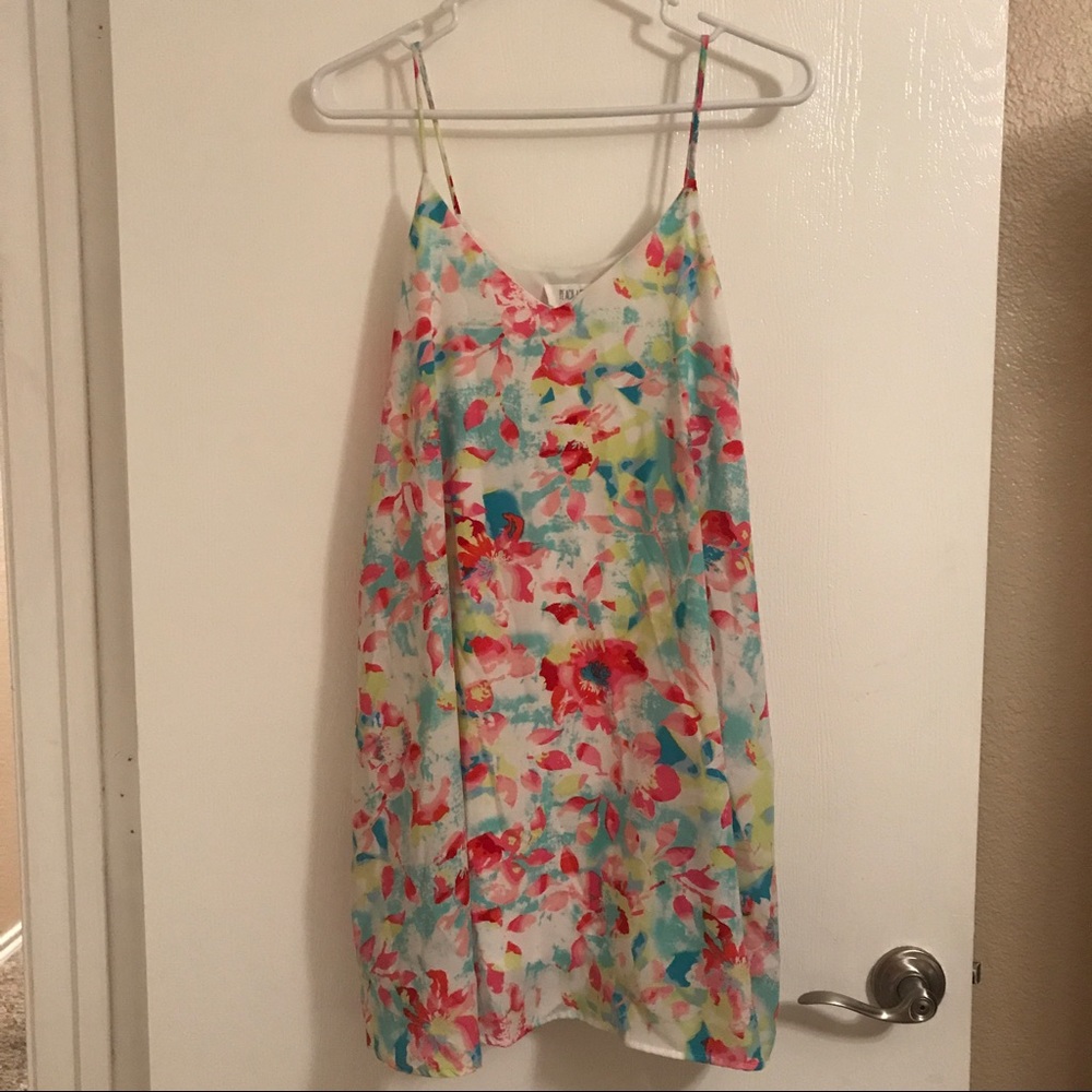 Peach love colorful floral dress