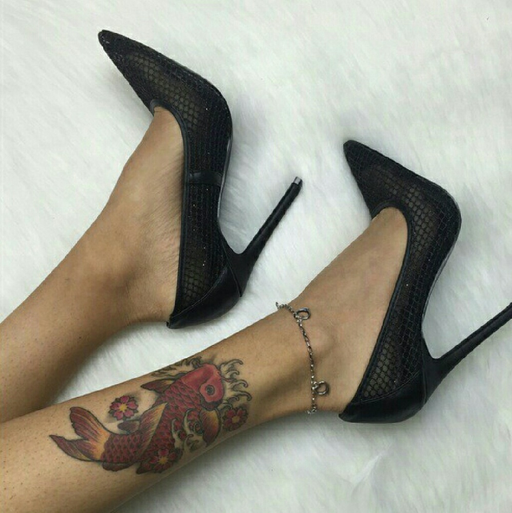 Sexy Sheer & Sparkle Pumps - Picture 3 of 3