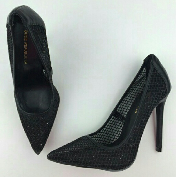 Sexy Sheer & Sparkle Pumps - Picture 2 of 3