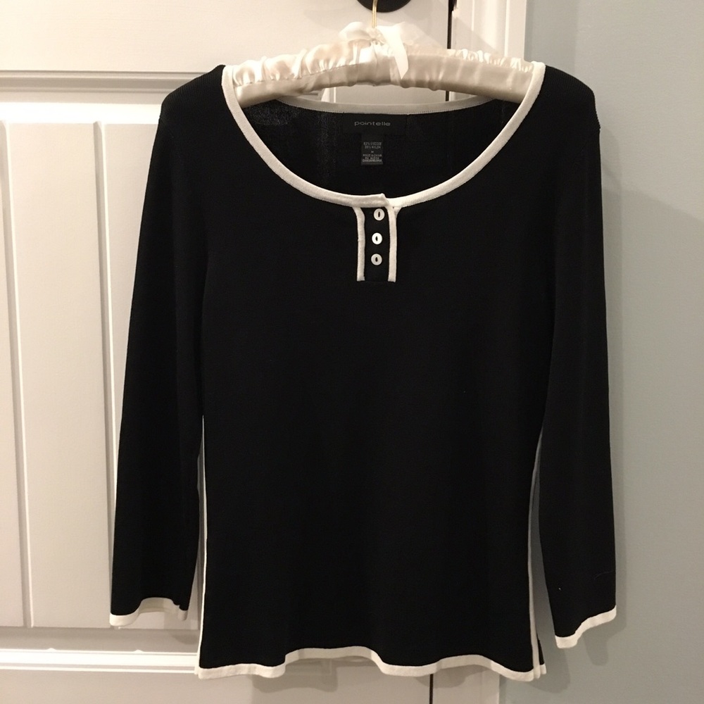 Black with White Trim Top