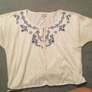 Embroidered fashion top