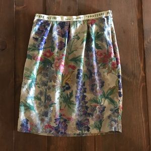 Anthropologie Floreat Floral Pencil Skirt