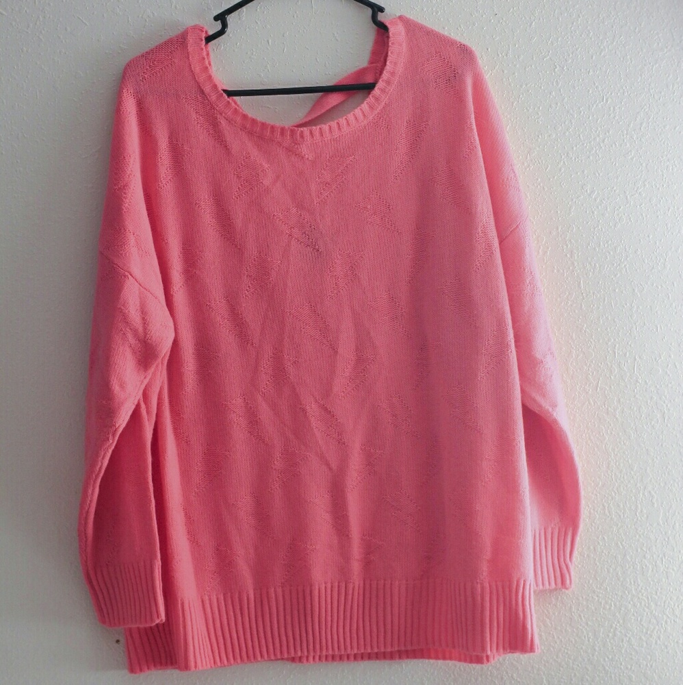 Pink lightning bolt sweater 2x