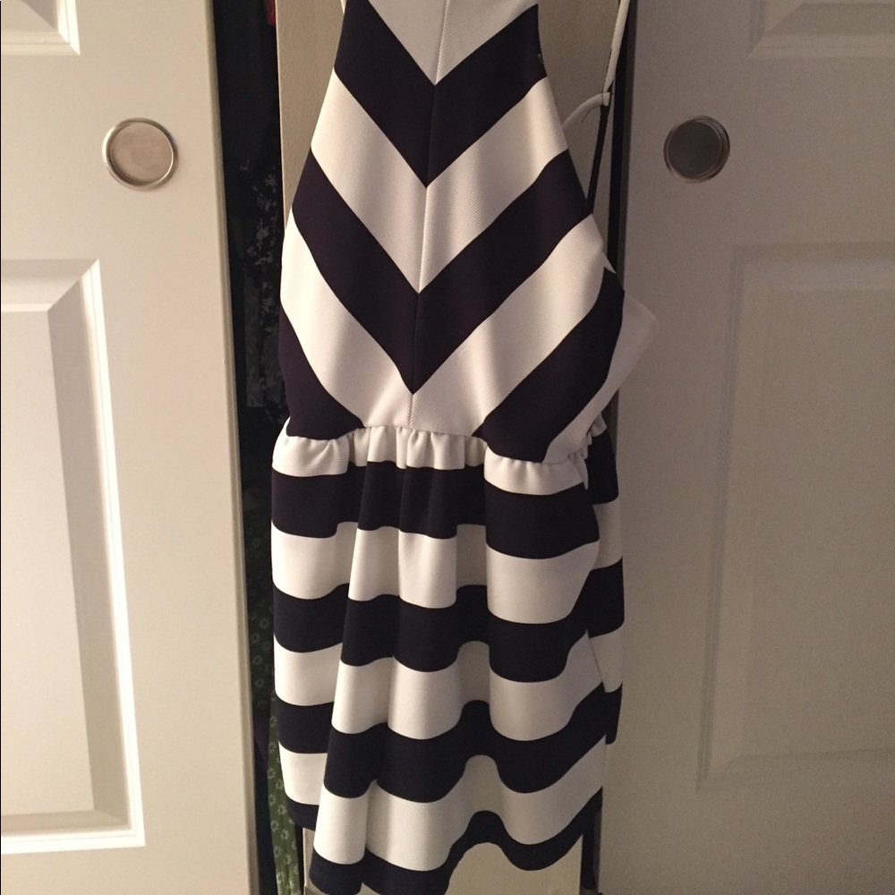 Navy and white romper!