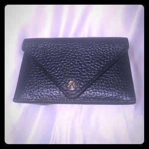Dagne Dover Leather Card Case Blue