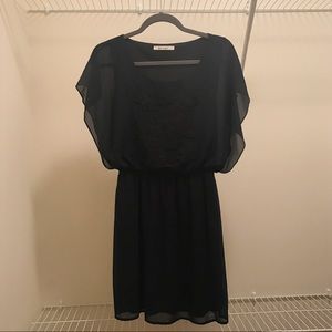 Navy Dress with Black Detailing Size Medium
