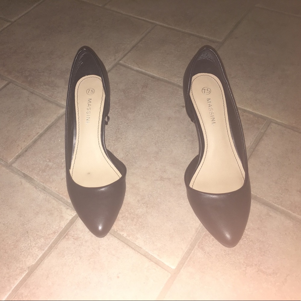 Massini Black Heels size 7.5