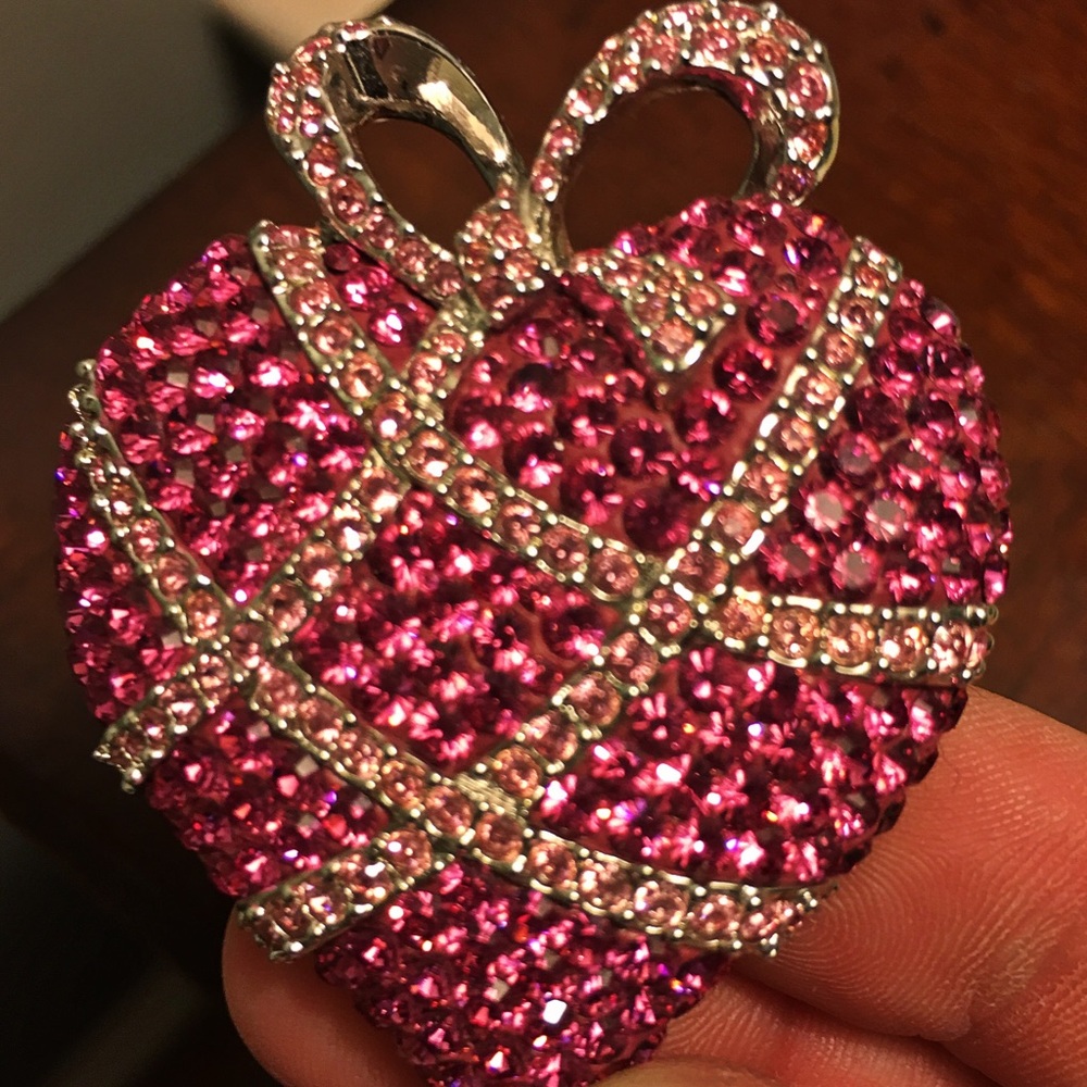 Swarovski Crystal Heart Brooch