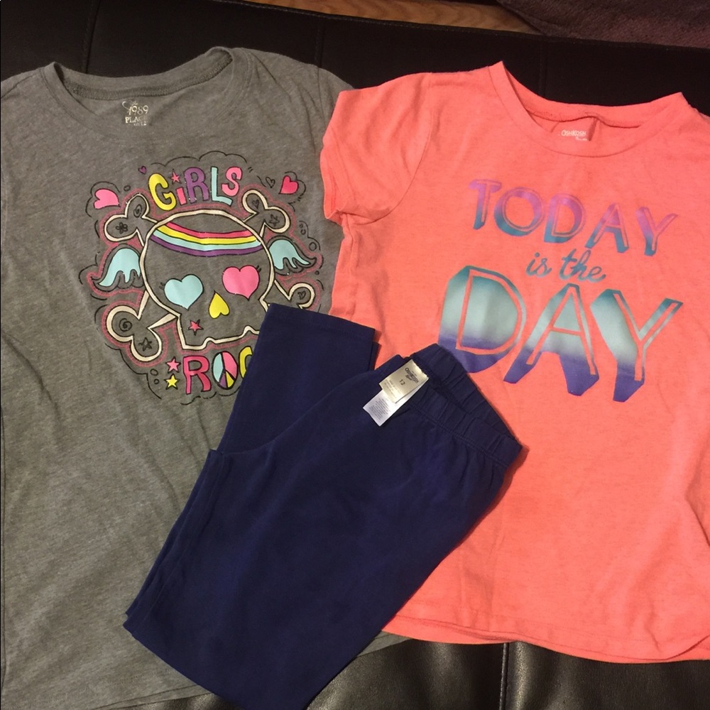 Two cute shirts and a pair of leggings