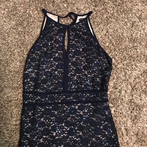 Navy blue lace dress