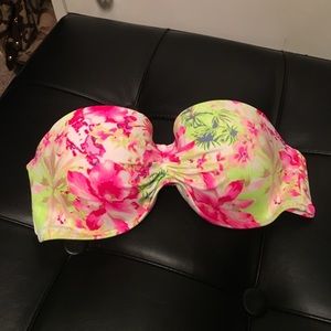Victoria Secret Bright colored floral bandeau.
